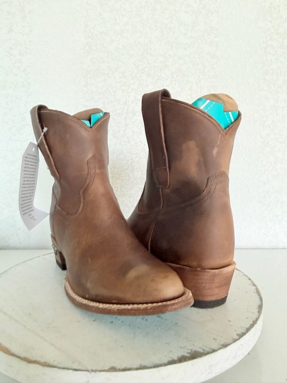 Lane PLAIN JANE Desert Clay Cowboy Bootie Womens 7 Brown Western Cowgirl Ankle